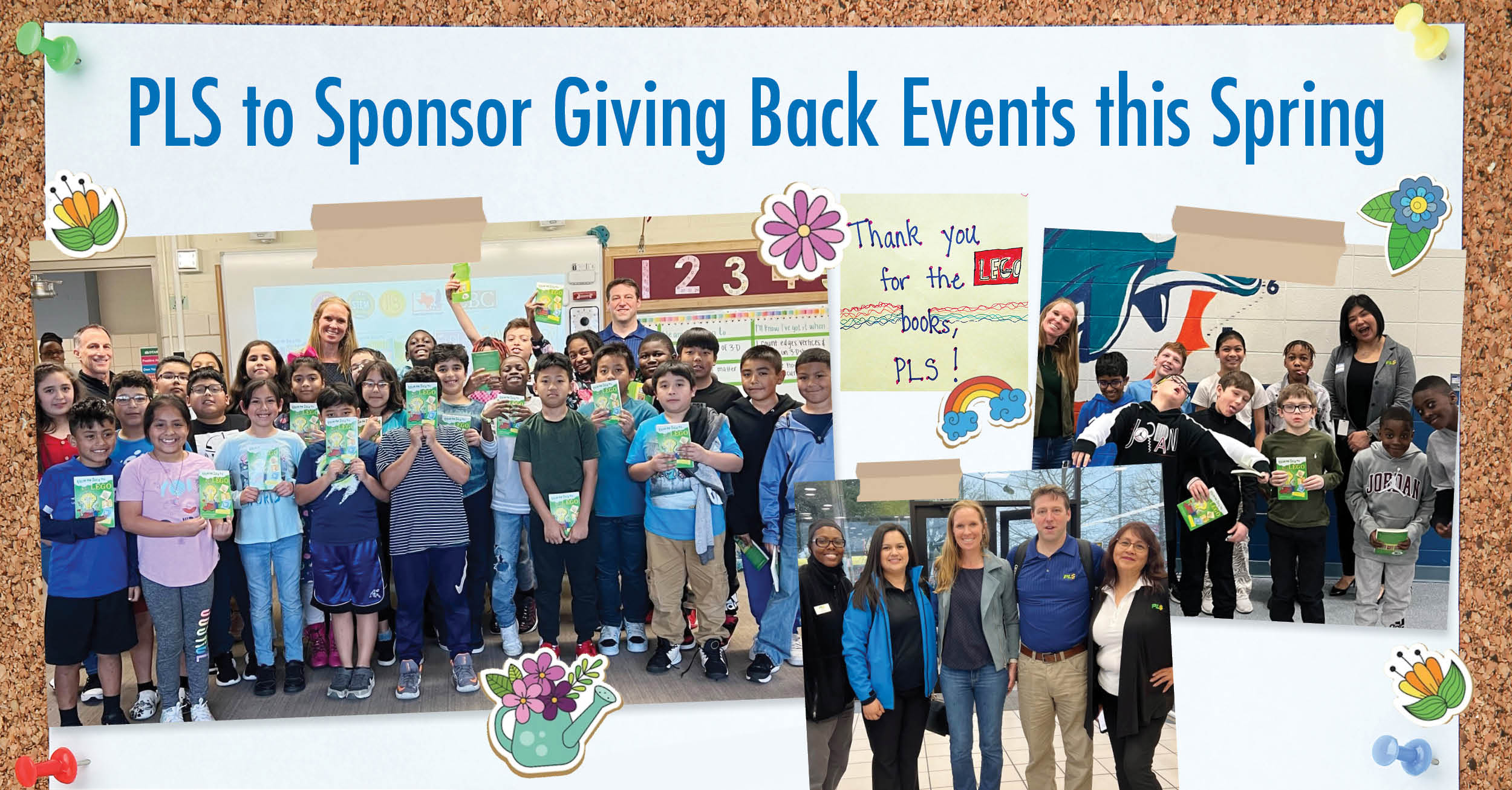 PLS TO SPONSOR GIVING BACK AUTHOR EVENTS THIS SPRING